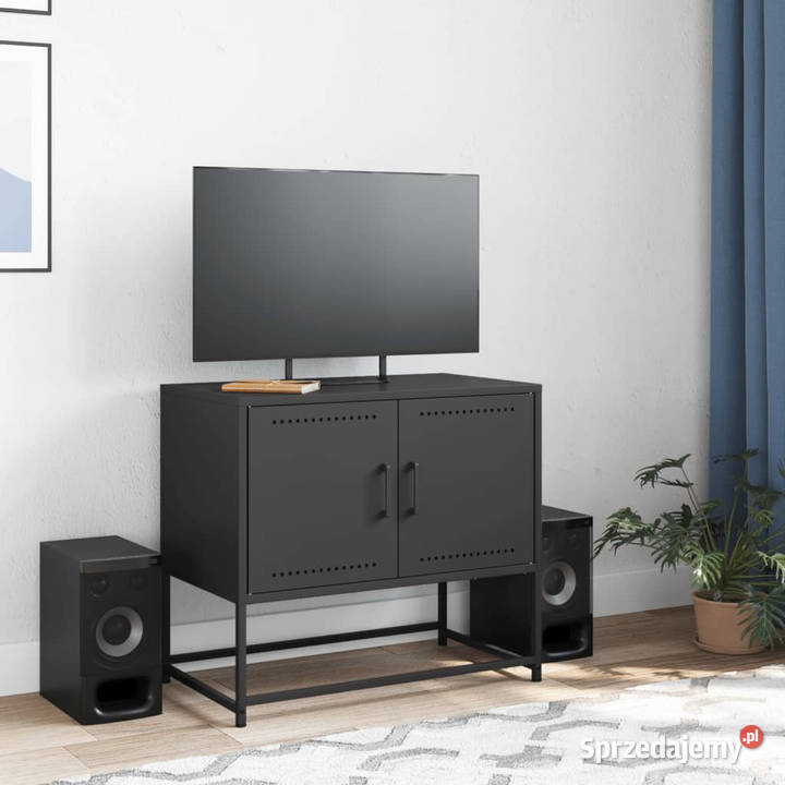 Szafka pod telewizor czarna 685x39x605 stalowa Warszawa