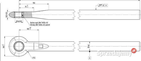 Ucho zaczepu AM 2000 AK 12 BPW 0539850580 Kamionna
