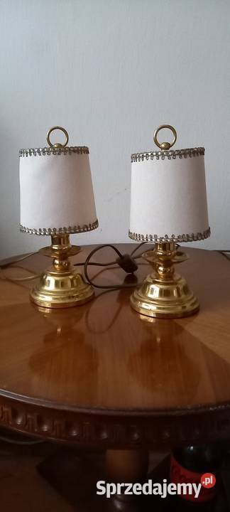 Para lampek nocnych z mosiądzu Skierniewice