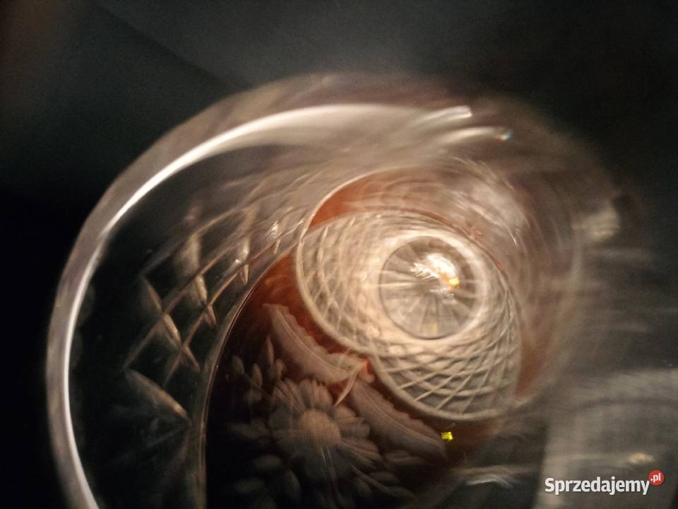 Kryształowy wazon 21 wysokość PRL Porcelana i szkło Choszczno