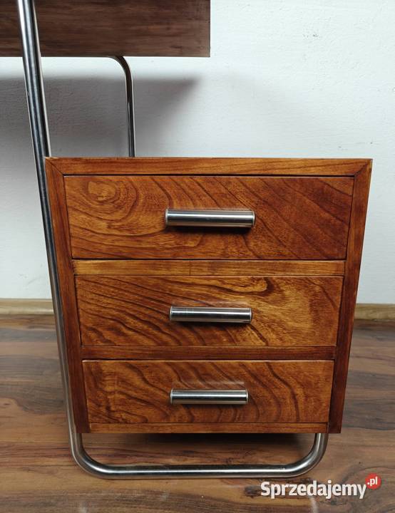 Biurko Bauhaus Art Deco Chrom Czereśnia małopolskie Kraków