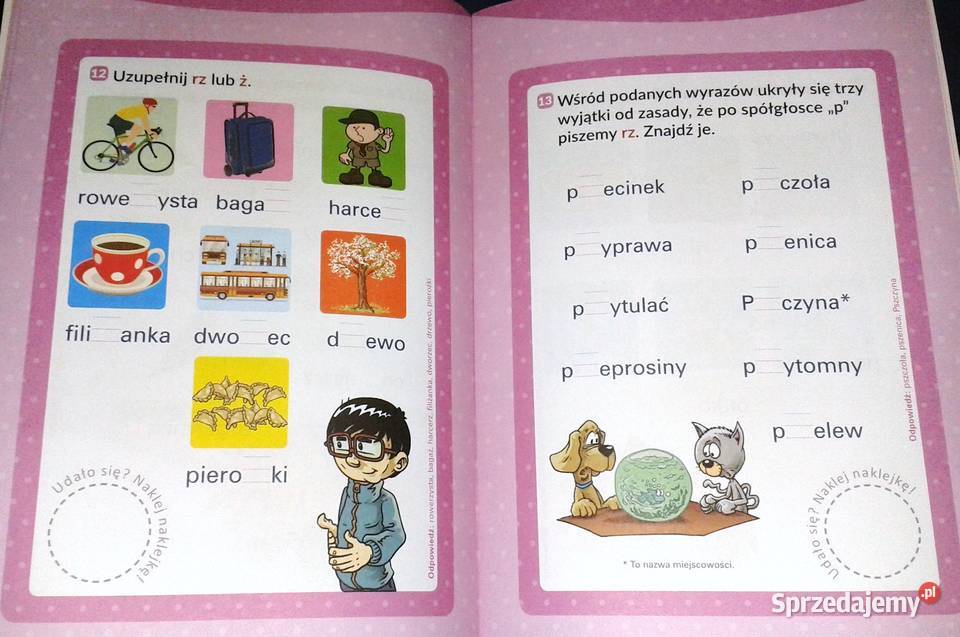 Uzupełnianki ortograficzne Rz czy ż Piszę miękka Chełm