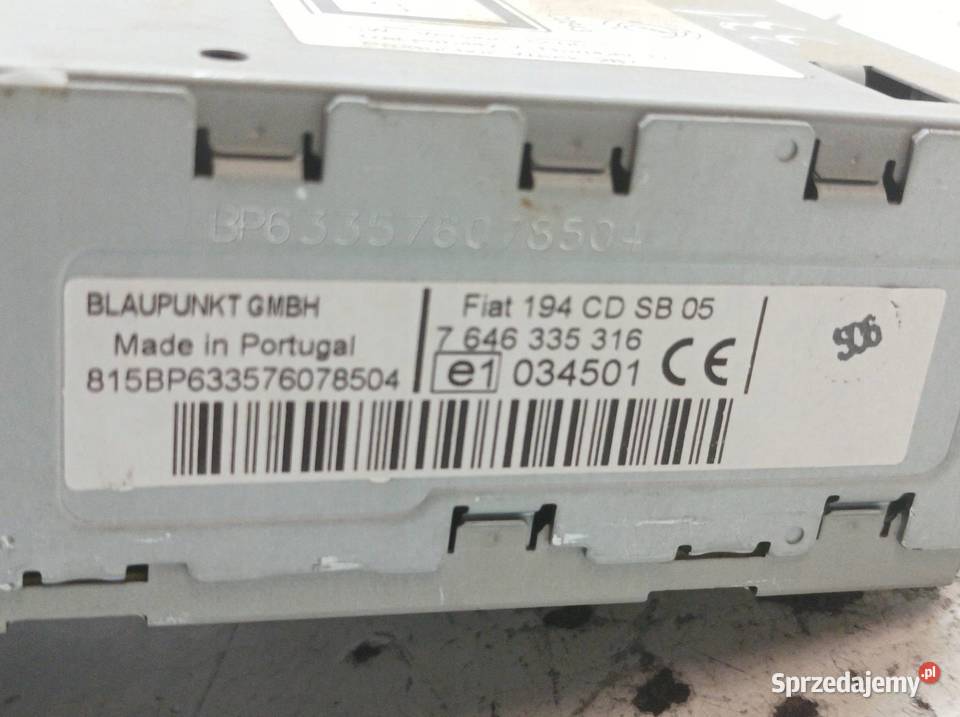 RADIO 7646335316 Fiat Croma II 20052011