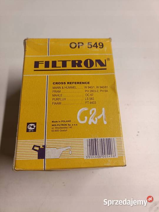 FILTR OLEJU Fiat Ford Lancia Land Rover Toyota Rudka