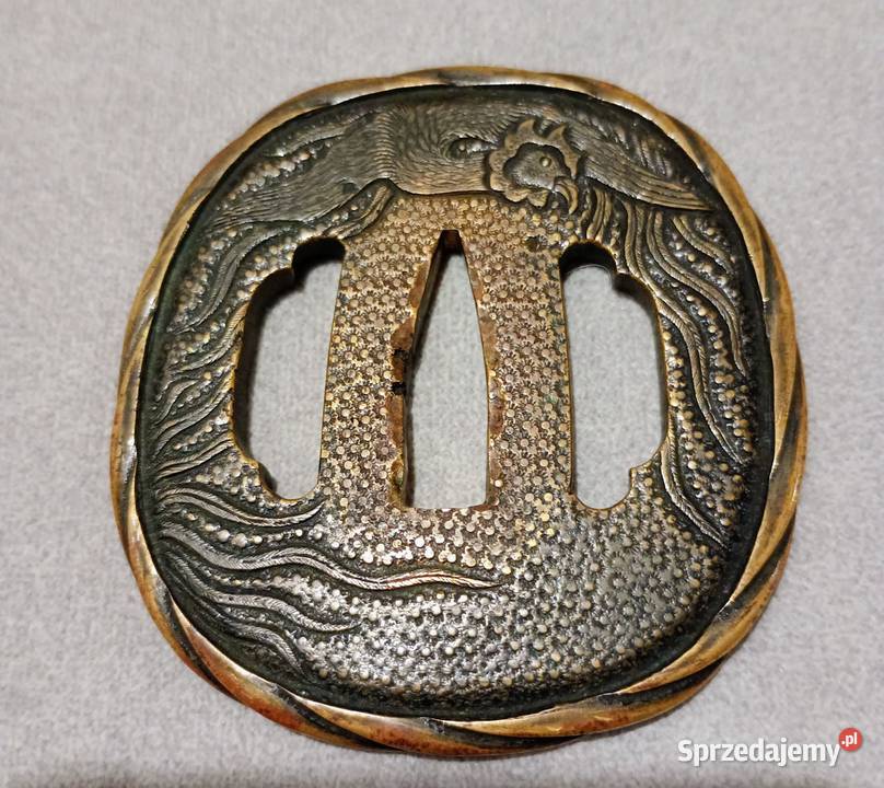 Oryginalna japońska zabytkowa Tsuba do miecza Opole