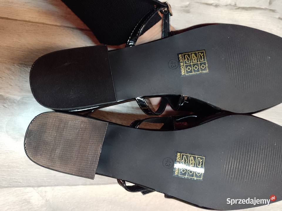 43 Czarne baleriny czółenka wieczorowe z odkrytą Kraków