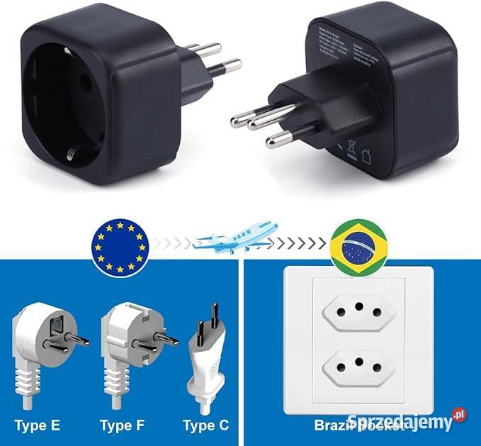 Adapter podróżny z Europy do Szwajcarii Włoch i mazowieckie