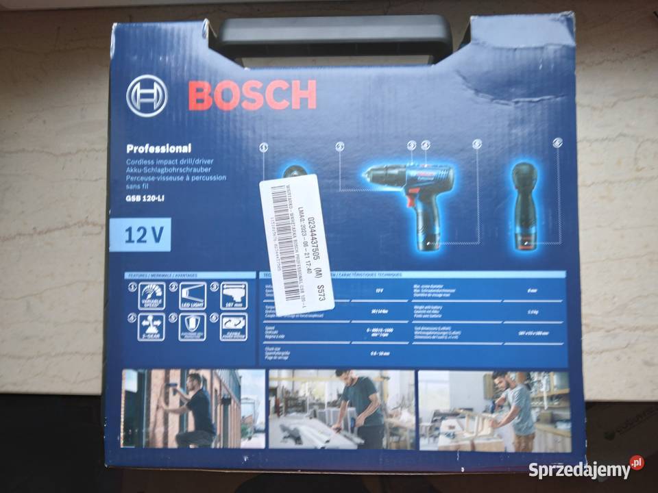 WKRĘTARKOWIERTARKA UDAROWA 12V GSB 120LI BOSCH Wiertarki i wkrętarki sprzedam