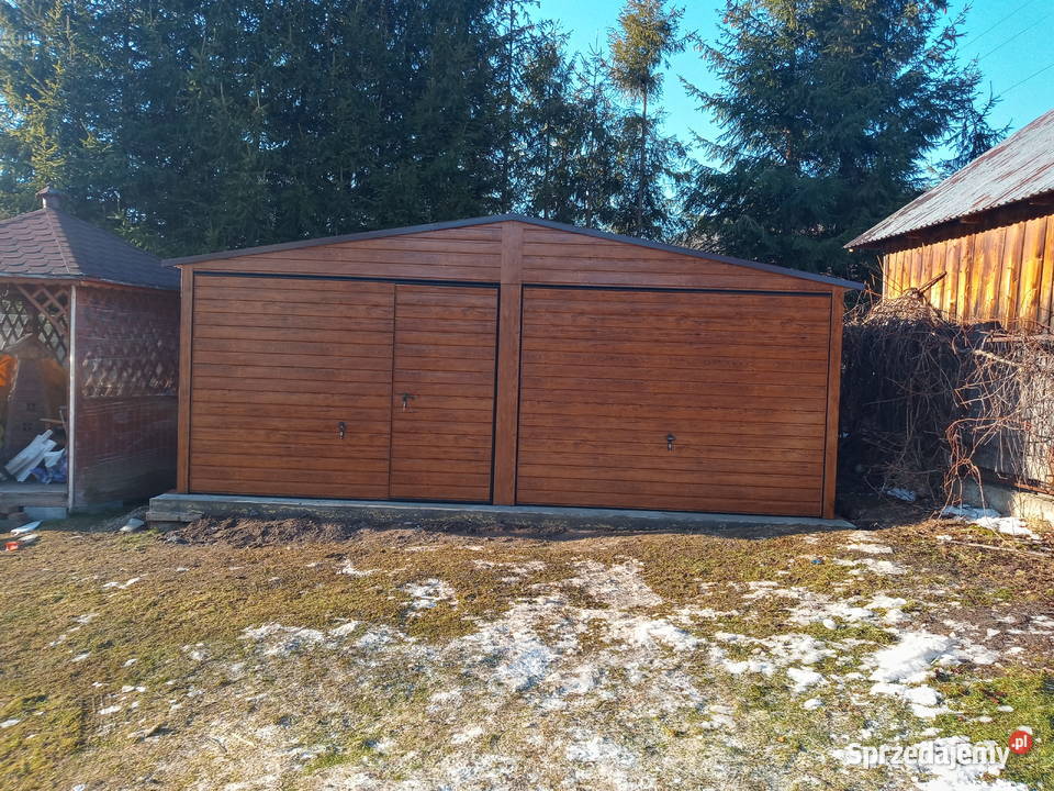 Garaż blaszany 6x6 drewno podobny profil Strzelce Opolskie