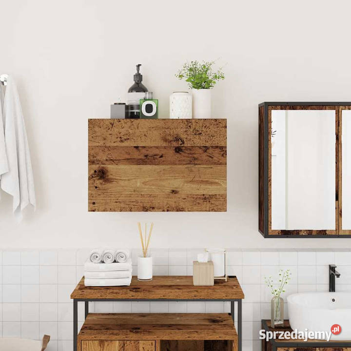 Wisząca szafka łazienkowa stare drewno 60x25x40 mazowieckie