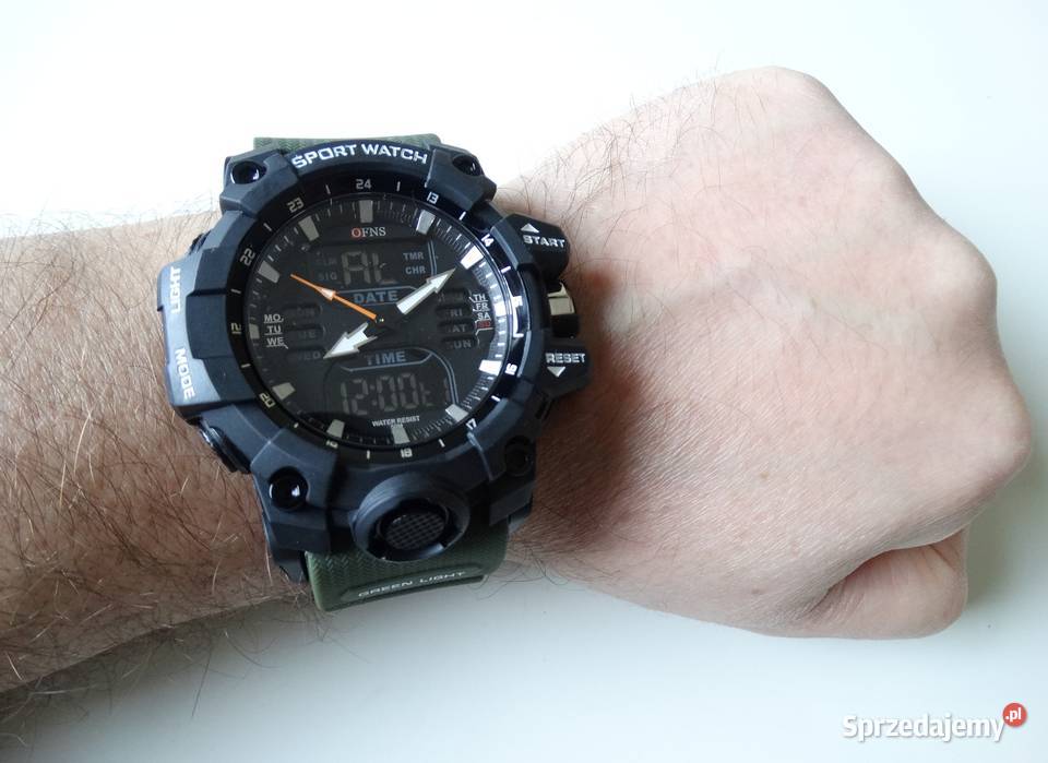 Zegarek męski sportowy duży wojskowy zielony lubuskie Gorzów Wielkopolski sprzedam