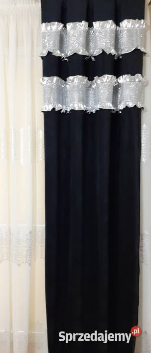 Zasłony welurowe cyrkonie i falbanki Mława sprzedam