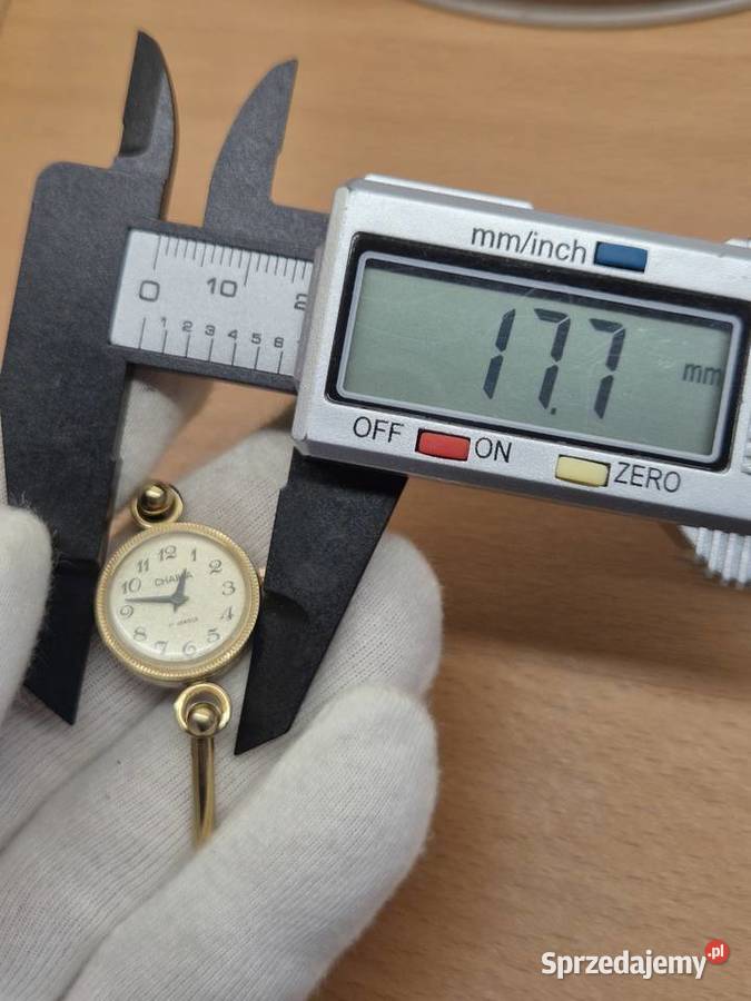 Złocony zegarek Czajka bransoletka Chorzów