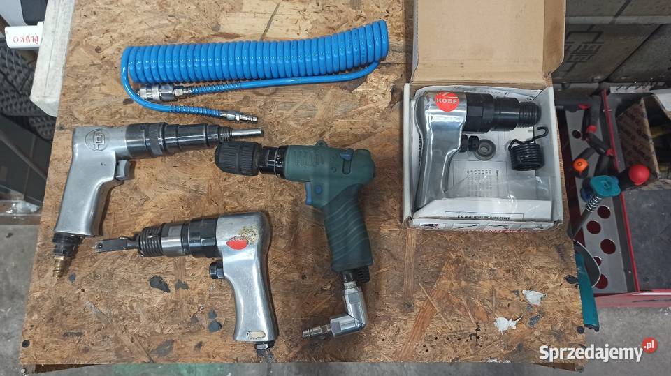 Zestaw pneumatycznych narzędzi młotki wiertarka Wrocław
