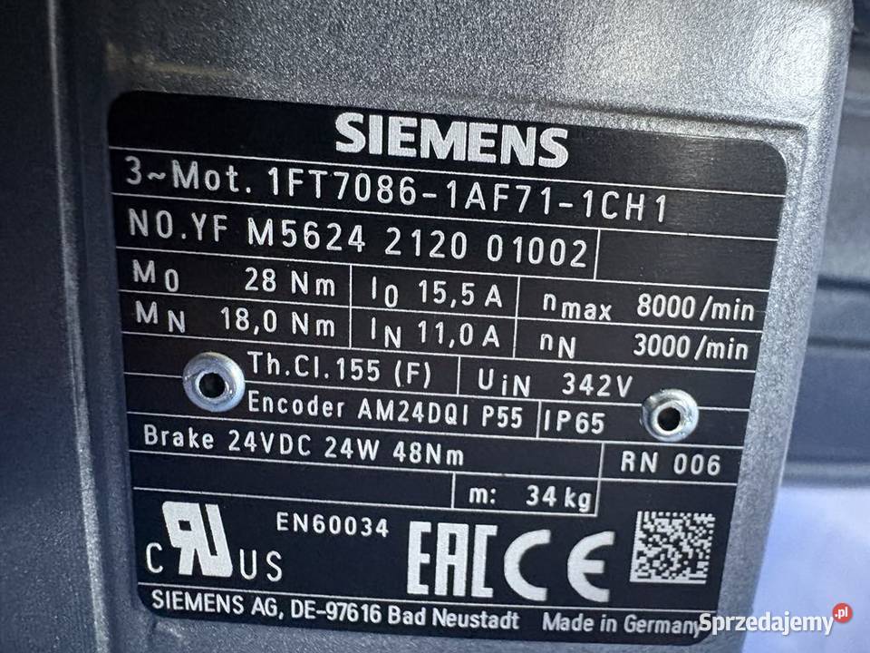 Siemens 1FT70861AF711CH1 Servomotor Warszawa