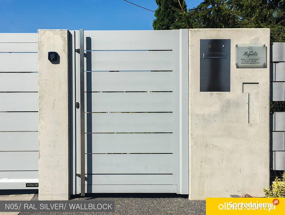 Ogrodzenie poziome nowoczesne aluminiowe N05 Sopot