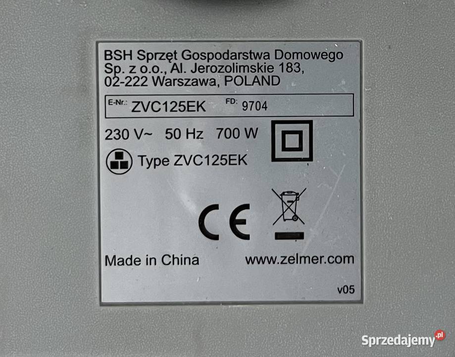 Odkurzacz Zelmer Dot ZVC125EK 700W Dom i Ogród opolskie Kędzierzyn-Koźle sprzedam