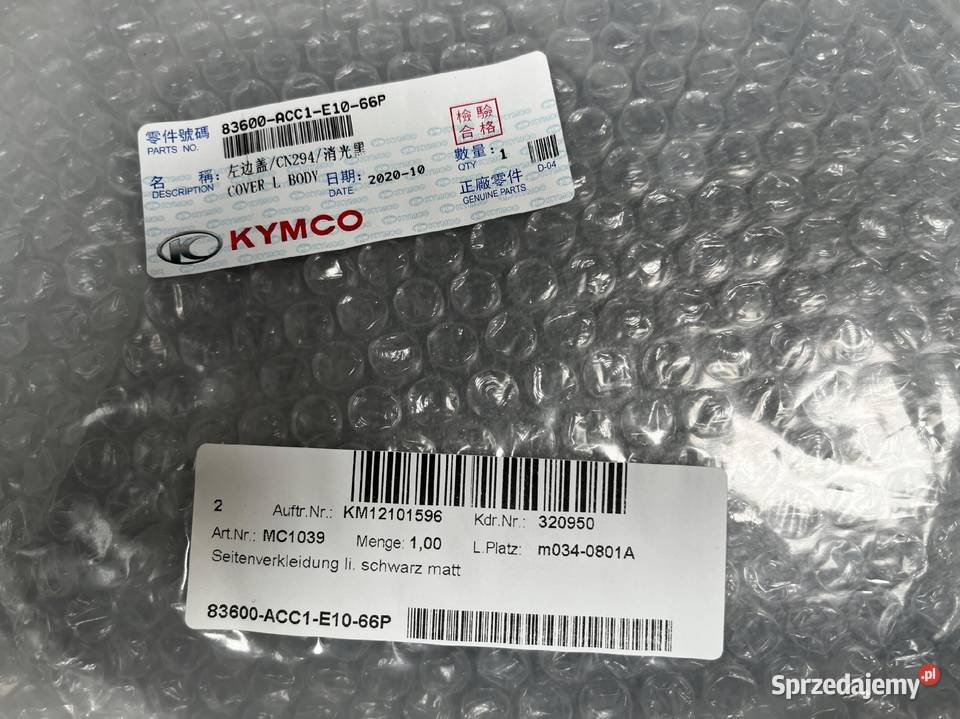 KYMCO Like Osłona Plastik Bok tył górny lewy Plastiki sprzedam