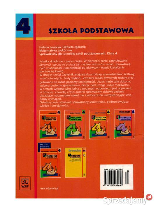 Matematyka wokół nas klasa 4 WSIP sprawdziany Rzeszów sprzedam