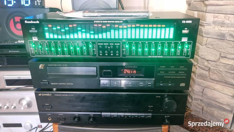 Wzmacniacz SANSUI AUX117 2x40W CD Sansui CDX105 Wieże i miniwieże łódzkie Warta