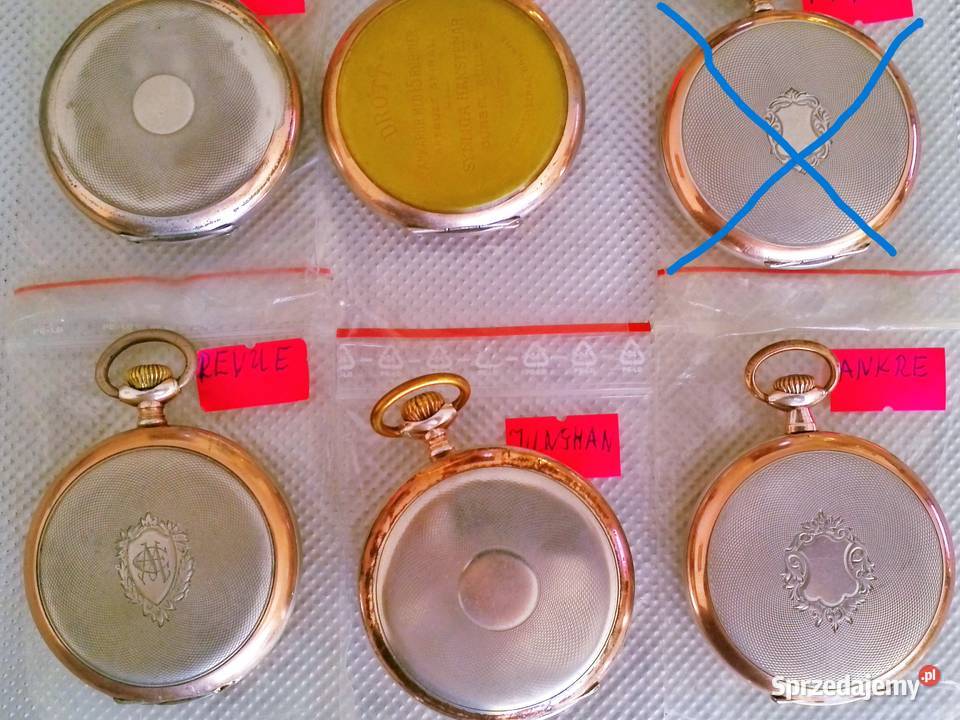 zegarek kieszonkowy złocone 18K złotem podkarpackie Mielec