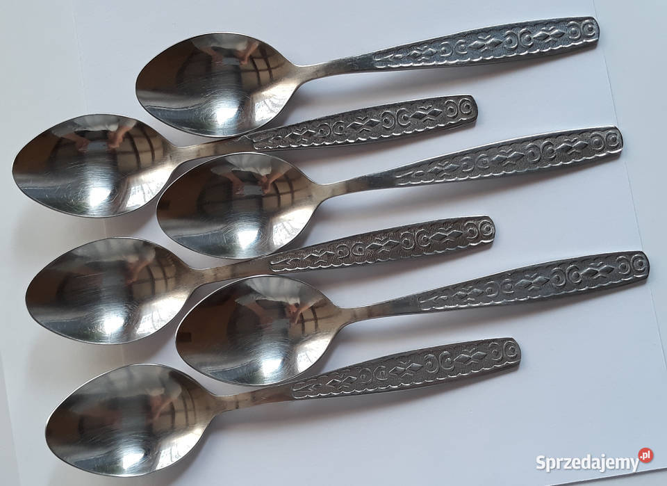 Łyżki obiadowe 3 KASZUBSKI Gerlach sztućce PRL Dąbrowa Górnicza