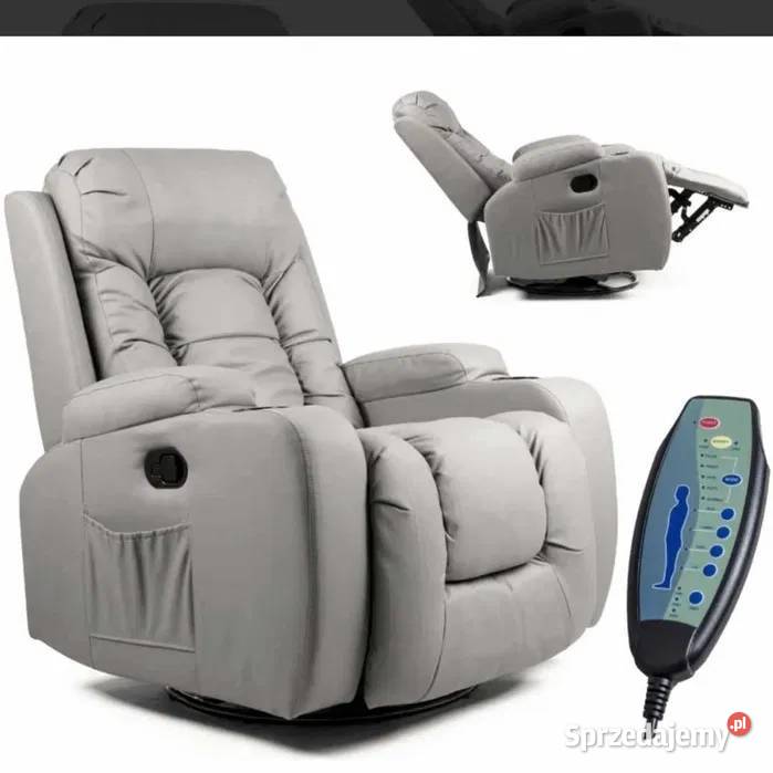 Fotel masujący rozkładany wypoczynkowy Brzyska