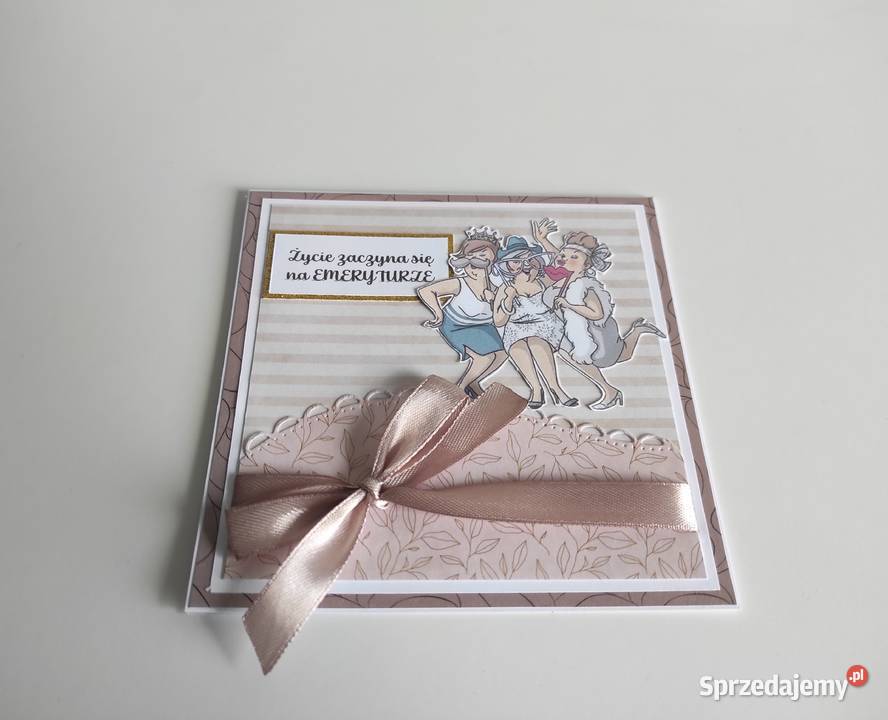 Kartka ręcznie robiona z okazji odejścia na łódzkie Łódź