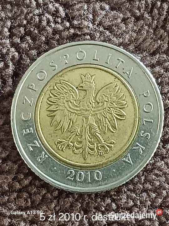 5 Złotych 2010 r wielodestrukt rzadkość sprzedam