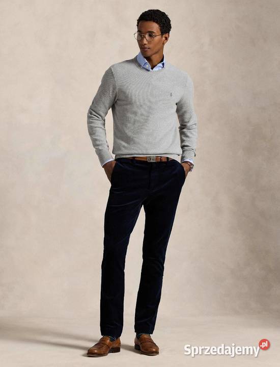 Sweter bawełniany Ralph Lauren regular fit jasny Białystok