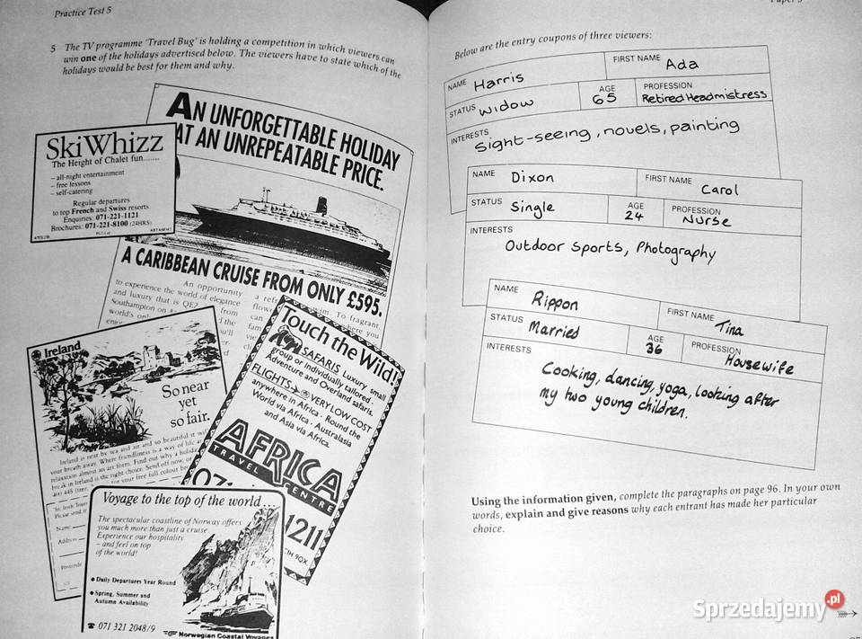 Cambridge First Certificate Examination Practice Rok wydania 1993 Chełm