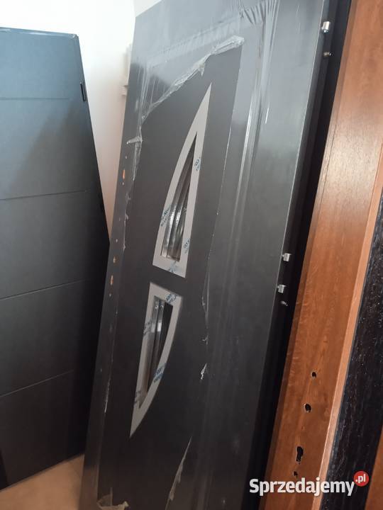 Drzwi Stalowe 80 Nowe Kompletne dąb bielony Poznań sprzedam