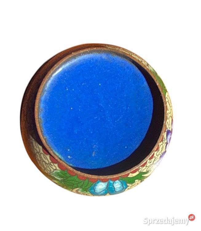 Zabytkowa emaliowana popielniczka cloisonn Warszawa