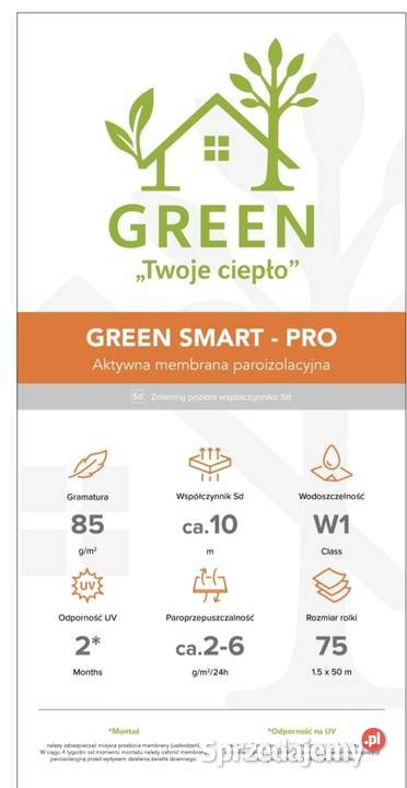 Membran GREEN AREO SHIELD PRO 155g Pancerna Platerów