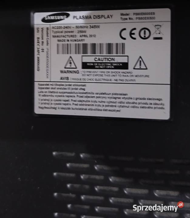 TV Samsung 60E6500 Plazma Poznań