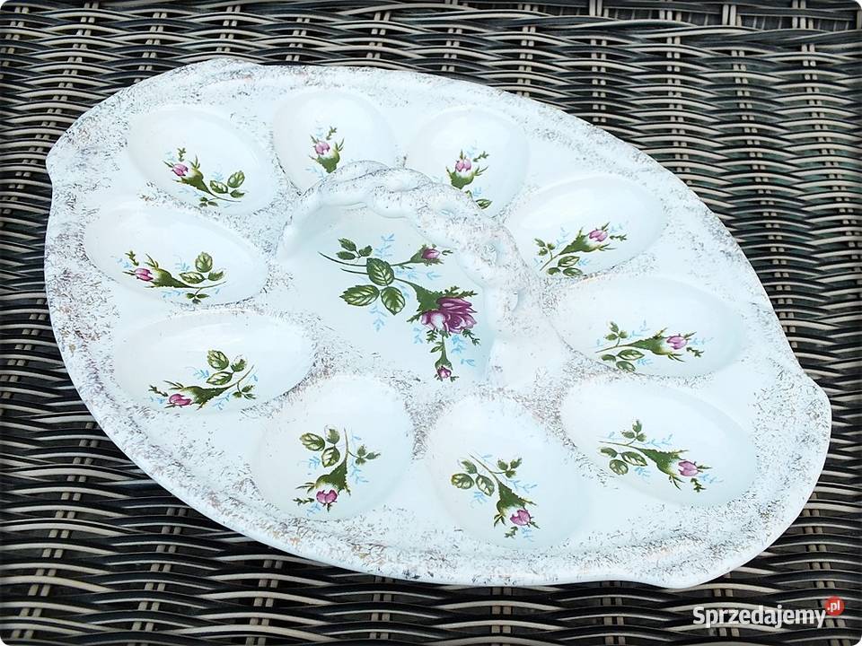 Porcelana Chodzież Talerz Patera na jajka Fason Antyki, Sztuka, Kolekcje