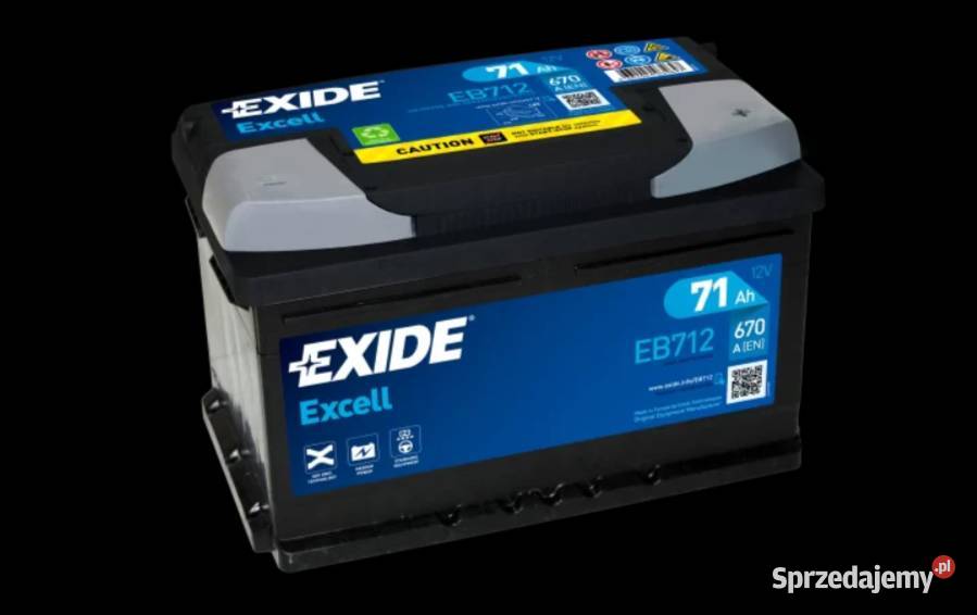 Akumulator Exide Excell 71Ah 670A EN PRAWY PLUS osobowe Układ elektryczny Siedlce sprzedam