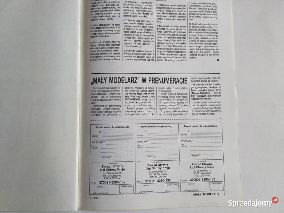 Mały Modelarz 41995 Samolot transportowy Modelarstwo Dąbrowa Górnicza
