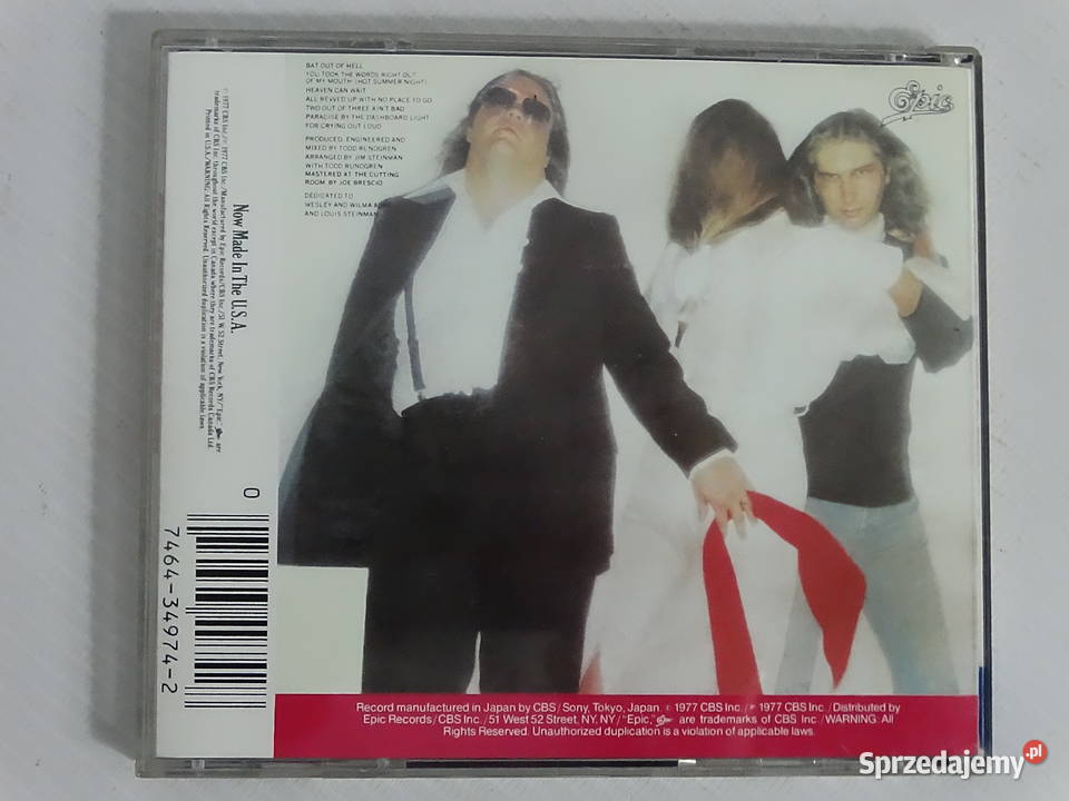 MEAT LOAF Bat Out Of Hell Kultowe wydanie USA Płyty i kasety Biłgoraj