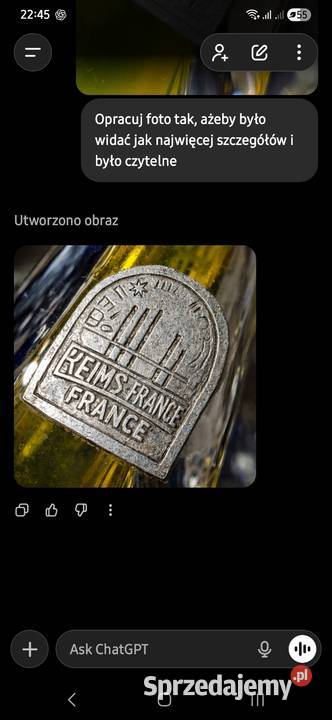 Francuska popielniczka artystyczna Reims Wałbrzych sprzedam