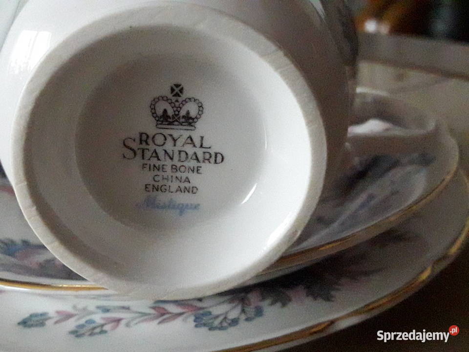 Filiżanka zestaw trio Royal Standard Anglia lata Janów Lubelski