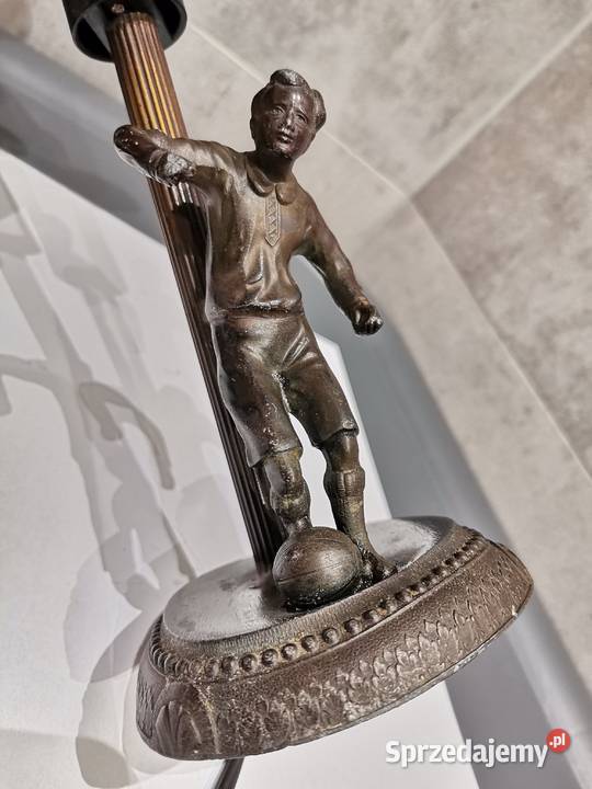 Stara przedwojenna lampa lampka nocna Piłkarz Katowice