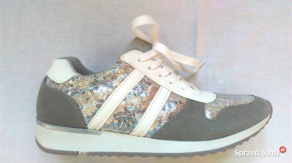 Buty damskie Sportowe srebrne Eleganckie r 37538 Białystok