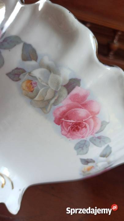Miseczka patera Silesia Secesja 1915 1938 r Róże Porcelana i szkło Gdańsk sprzedam