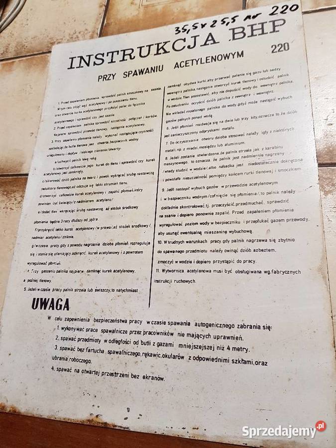 Lata 70teZ kolekcjiTablica BHP z PRLu Pozostałe Gorzów Wielkopolski