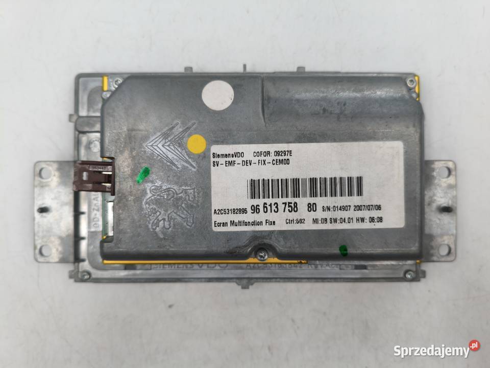 Ekran Radia Wyświetlacz Peugeot 407 9661375880 mazowieckie Wyszków sprzedam