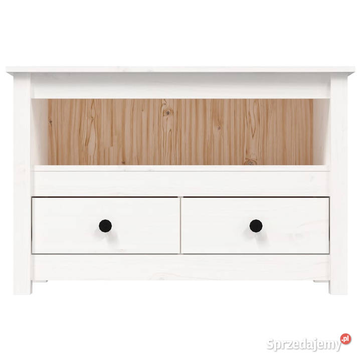 Szafka pod telewizor biała 79x35x52 lite drewno Warszawa