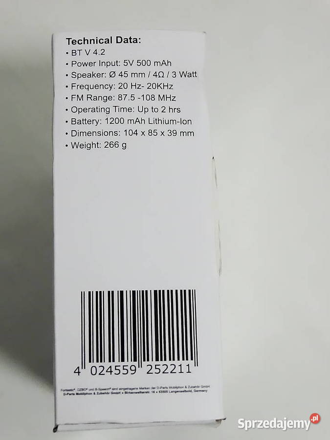 Głośnik Bluetooth Rumba BS60 radio budzik zegar Biłgoraj sprzedam