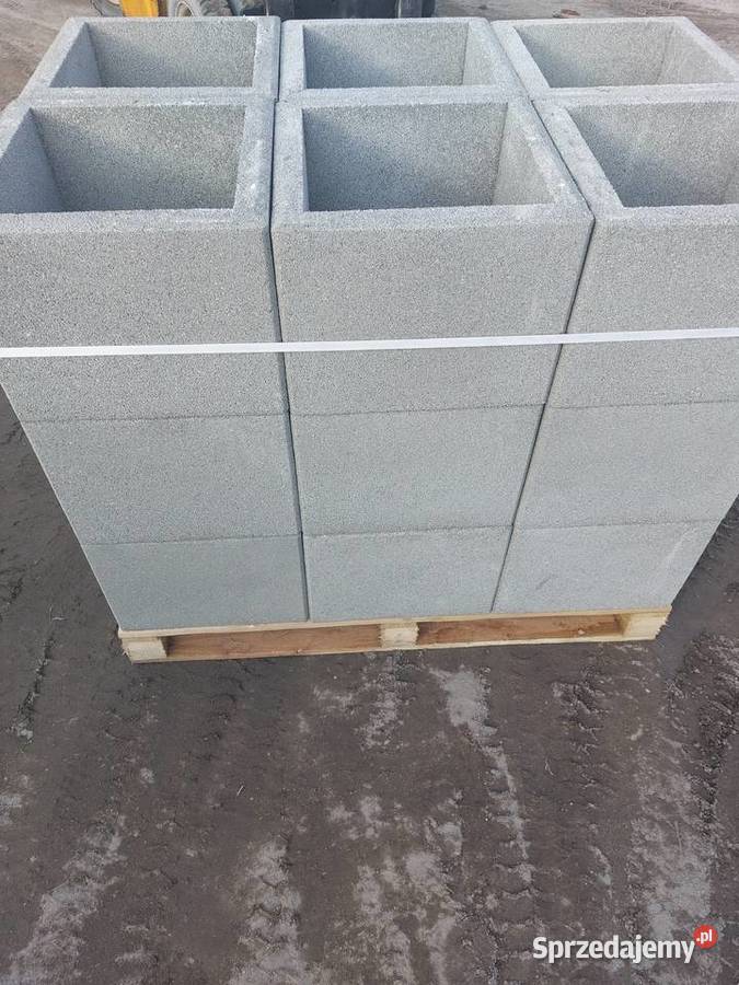 Gazony kwadratowe 40x40x30 donice betonowe