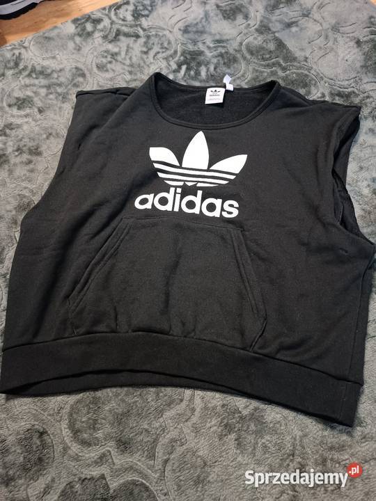 Adidas Originals crop top 2XS czarny z logo Adidas Topy i koszulki Katowice